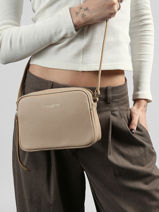 Cross Body Tas Dune Leder Lancaster Beige dune 529-20-vue-porte